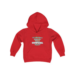 (Not Easy Being Cutest Cowgirl Around) Youth Heavy Blend Hooded Sweatshirt