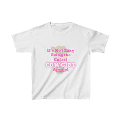 (Not Easy Being Cutest Cowgirl Around) Kids Heavy Cotton™ Tee
