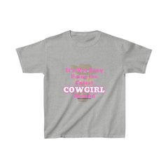 (Not Easy Being Cutest Cowgirl Around) Kids Heavy Cotton™ Tee