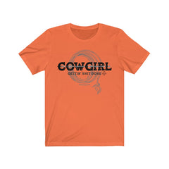 (Cowgirl- Gettin Shit Done) Unisex Jersey Short Sleeve Tee