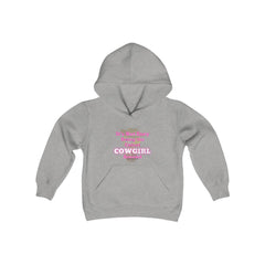 (Not Easy Being Cutest Cowgirl Around) Youth Heavy Blend Hooded Sweatshirt