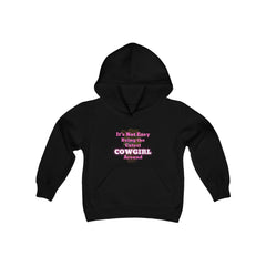 (Not Easy Being Cutest Cowgirl Around) Youth Heavy Blend Hooded Sweatshirt